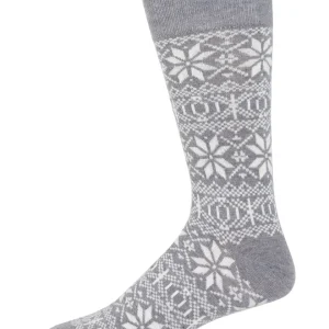 Men's Snowflake Luxuriously Soft Cashmere Blend Crew Socks