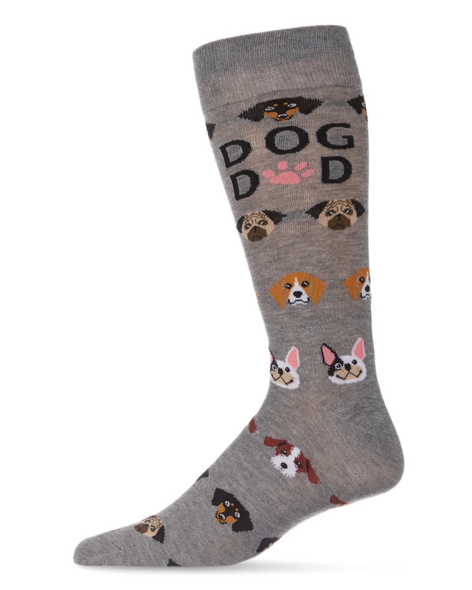 Men's Best Dog Dad Bamboo Blend Novelty Crew Sock - Image 2