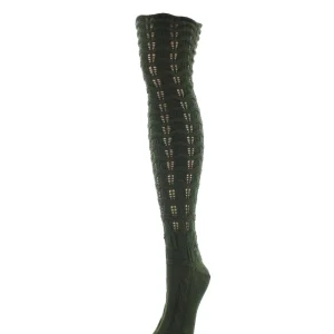 Chevron Stripe Chunky Knit Over-The-Knee Warm Socks